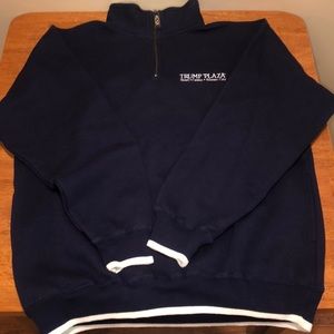 Vintage 90s Trump Plaza 3/4 zip pullover. Size XL
